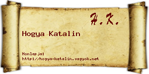 Hogya Katalin névjegykártya